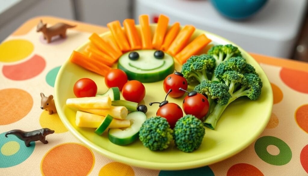 Toddler-friendly vegetable presentation Toddler-friendly vegetable presentation